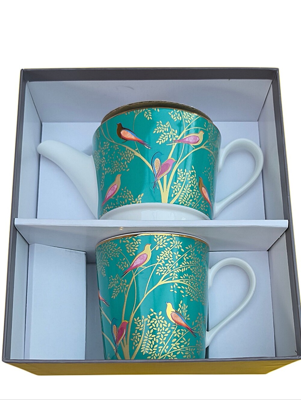 NIB. PORTMEIRION SARA MILLER Tea For One Chelsea Collection in Green